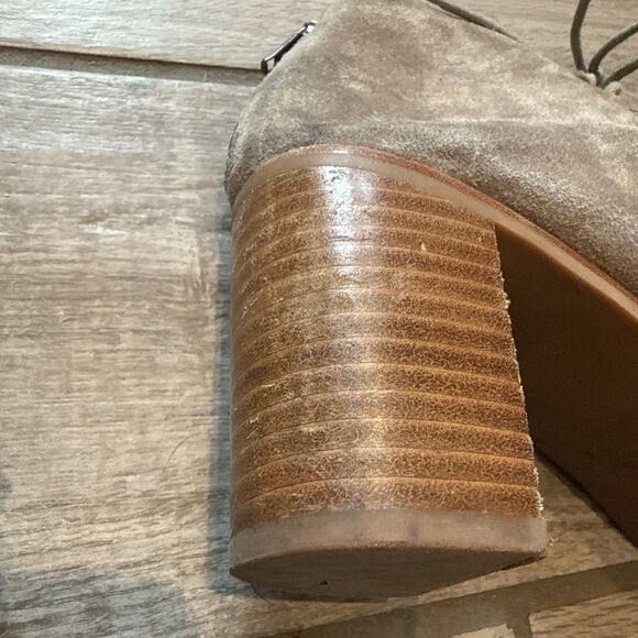 Jeffrey Campbell Cors Suede Gladiator Lace Up Bootie 7.5 Peep Toe - Picture 7 of 11